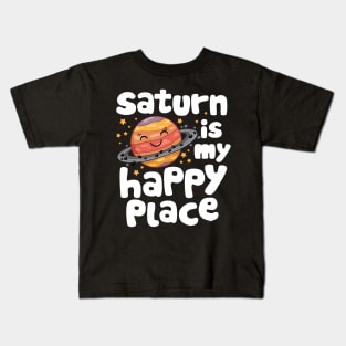 Saturn is My Happy Place Kids T-Shirt